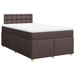 vidaXL Sommier à lattes de lit avec matelas Marron foncé 120x200 cm