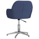 vidaXL Chaise pivotante de bureau Bleu Tissu