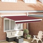 vidaXL Auvent manuel rétractable bordeaux 300x250 cm