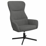 vidaXL Chaise de relaxation Gris foncé Velours