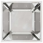 vidaXL Jardinière à pilier 2 Pièces Argent 35 x 35 x 73 cm Acier