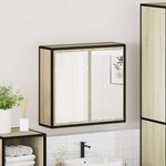 vidaXL Armoire de salle de bain avec miroir Chêne Sonoma 65 x 20 x 60 cm Bois d'ingénierie