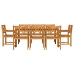 vidaXL Chaises jardin 2 Pièces 56x56x90 cm Bois massif d'acacia