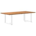 vidaXL Table à manger marron clair bois de chêne massif rectangulaire