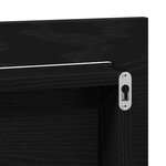 vidaXL Miroir de salle de bain avec miroir Chêne noir 80 x 8 5 x 37 cm