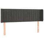 vidaXL Tête de lit à LED Gris foncé 147x16x78/88 cm Velours