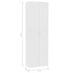 vidaXL Armoire de bureau Blanc 60 x 32 x 190 cm Bois d'ingénierie