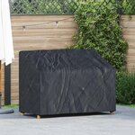 vidaXL Housse de banc de jardin Noir 134 x 70 x 65 / 94 cm Tissu 420D