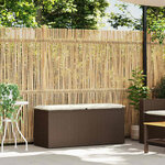 vidaXL Banc de jardin avec coussin marron 110x40x44 cm résine tressée