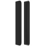 vidaXL Tête de lit avec oreilles Noir 203x16x118/128 cm Similicuir