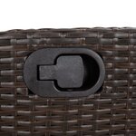 vidaXL Ensemble à manger de jardin 5 Pièces et coussins marron poly rotin