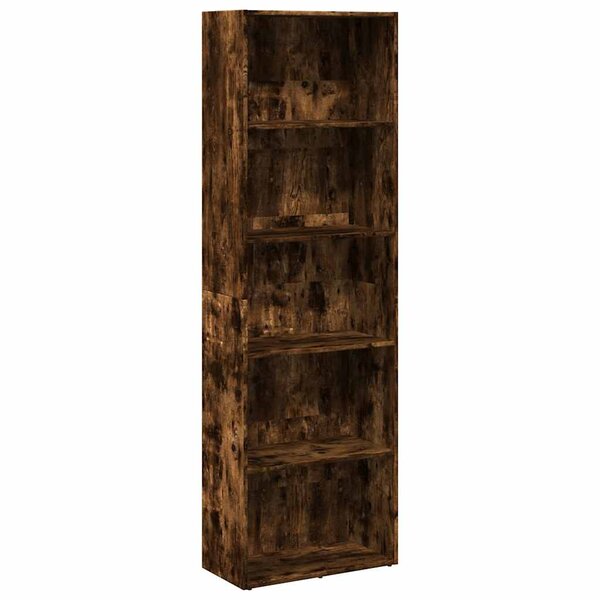 vidaXL Bibliothèque chêne fumé 60x30x189 cm bois d'ingénierie