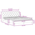vidaXL Lit avec matelas rose 160x200 cm velours