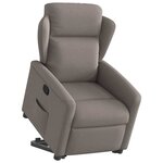 vidaXL Fauteuil inclinable taupe tissu