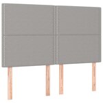 vidaXL Cadre de lit avec tête de lit Gris clair 140x190 cm Tissu