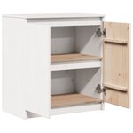 vidaXL Armoire latérale blanc 60x36x65 cm bois de pin massif