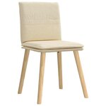 vidaXL Chaises à manger lot de 6 crème tissu