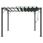 vidaXL Gazebo avec toiture louvée 3 x 3 x 2 14 m Vert