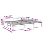 VidaXL Cadre de lit familial sans matelas blanc 240x200 cm