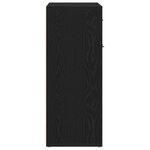 Buffet vidaXL Noir Chêne 60x30x75 cm en bois d'ingénierie