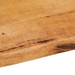 vidaXL Dessus de table 40x40x2 5 cm bord vivant bois massif manguier