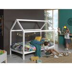 Dallas Lit LP 90X200cm Blanc + Matelas Basic Cool 200x90cm epaisseur 10cm
