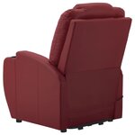 Vidaxl fauteuil releveur inclinable bordeaux similicuir