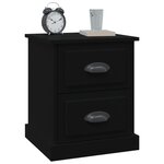 vidaXL Tables de chevet 2 Pièces noir 39x39x47 5 cm bois d'ingénierie
