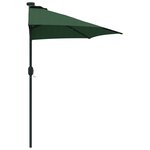 vidaXL Parasol de jardin demi Vert Moyen Aluminium thermolaqué
