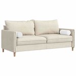 vidaXL Coussins d'accent 2 Pièces Blanc Ø 15 x 40 cm tissu