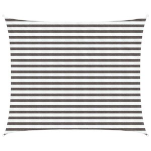 vidaXL Voile d'ombre Gris clair et blanc 2 5 x 3 5 m HDPE