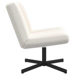 vidaXL Chaise pivotante Crème 63 x 75 x 76 cm tissu