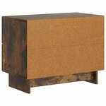 vidaXL Cabinet de chevet avec tiroir Chêne fumé 62 x 34 5 x 47 5 cm