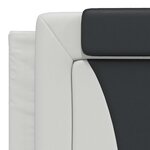 vidaXL Cadre de lit Viana sans matelas blanc et noir 180x200 cm similicuir