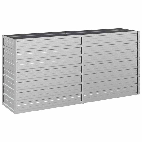 vidaXL Lit surélevé de jardin 160x40x77 cm Acier galvanisé Argenté