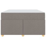 vidaXL Cadre de lit avec matelas Taupe 120 x 190 cm tissu