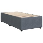 vidaXL Sommier à lattes de lit et matelas Gris foncé 90x200 cm Velours