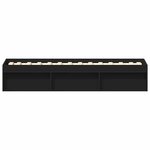 vidaXL Cadre de lit sans matelas noir 90x190 cm