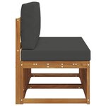 vidaXL 2 Pièce Sofa de milieu extérieur Bois d'Acacia Massif Naturel