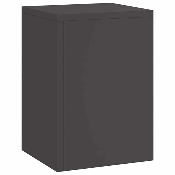 vidaXL Supports pour plantes 3 Pièces Noir 24 x 24 x 75 cm Acier
