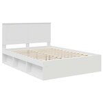 vidaXL Cadre de lit Blanc 140 x 190 cm Bois de pin massif