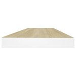 vidaXL Étagère murale flottante chêne et blanc 60x23 5x3 8 cm MDF