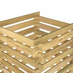 vidaXL Composteur de jardin à lattes 90x90x90 cm Bois de pin imprégné