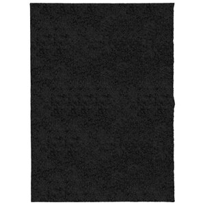 vidaXL Tapis shaggy PAMPLONA poils longs moderne noir 140x200 cm