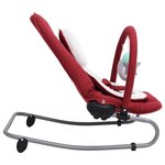 vidaXL Transat pour bébé Rouge Acier
