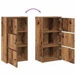 vidaXL Bibliothèque vieux bois 40x24x77 cm bois d'ingénierie