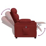 vidaXL Fauteuil inclinable électrique Rouge bordeaux Tissu