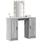 vidaXL Table de Toilette Gris 102 x 33 x 135 cm Bois d'ingénierie