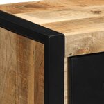 vidaXL Table de chevet 40x35x40 cm bois brut massif de manguier