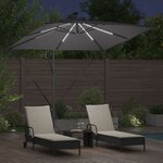 vidaXL Parasol banane à mât déporté Anthracite 249 x 249 x 250 cm